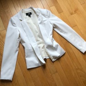 H&M Fitted White Blazer Size 4/Small
